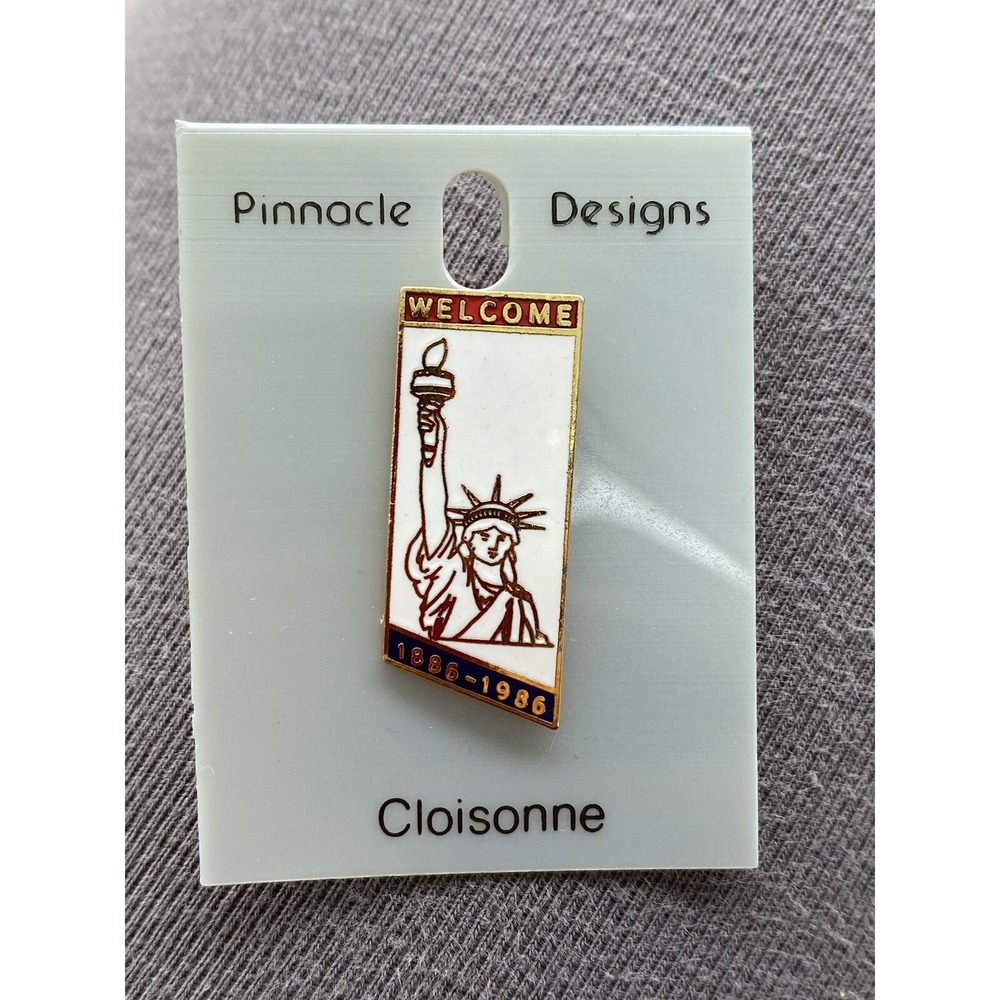 Statue of Liberty 1886-1986 Centennial Pinnacle Design Cloisonné Jacket /Hat Pin